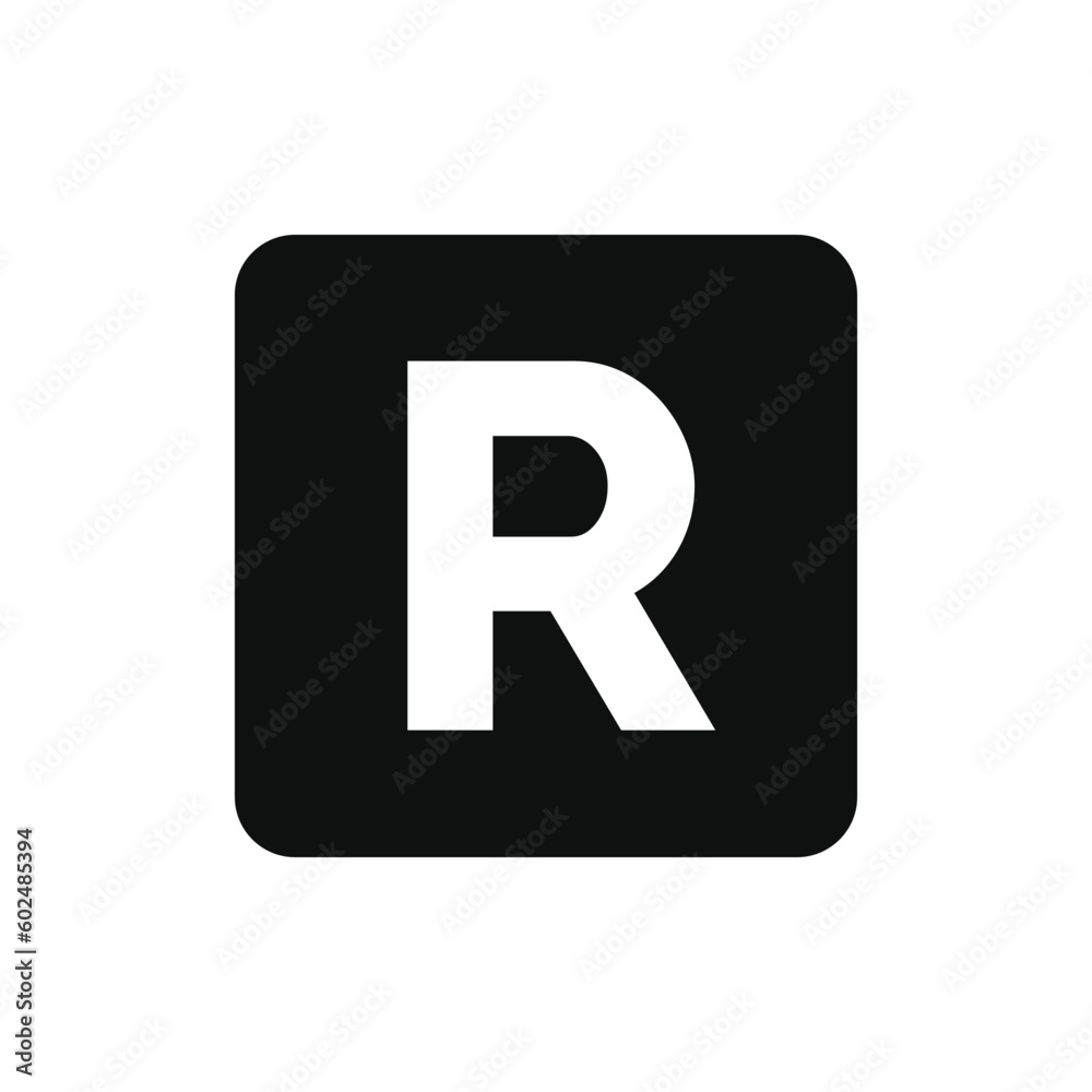 Register mark icon isolated on white background Register mark icon isolated on white background
