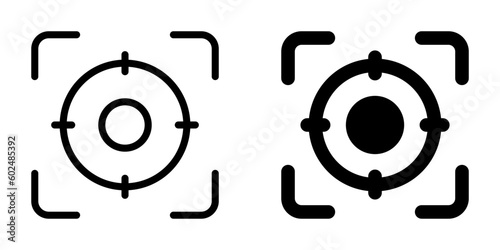 Focus icon. sign for mobile concept and web design. vector illustration