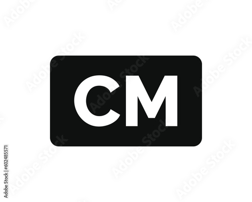 Free Download CM trademark icon isolated on white background - GFXLoad