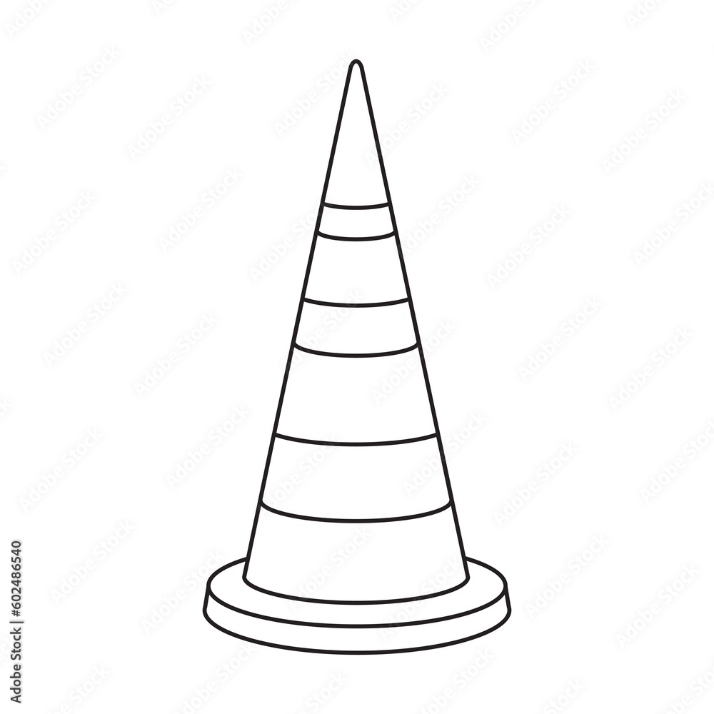 cone barrier line vector illustration cone barrier line vector illustration