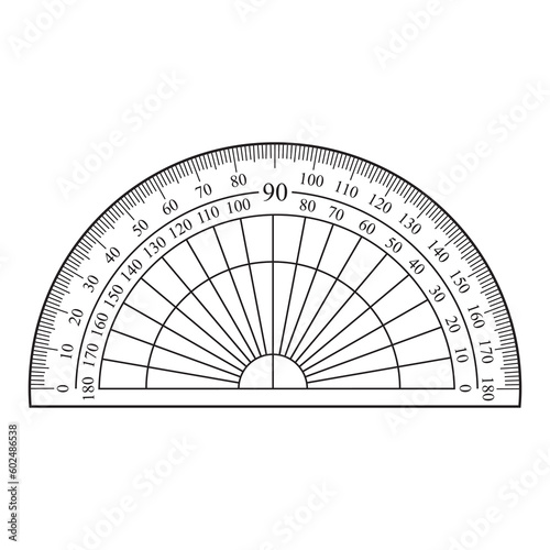 arc ruler line vector illustration
