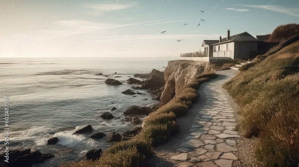 Coastal Serenity: Pathway to a Modern Home 1. Generative AI