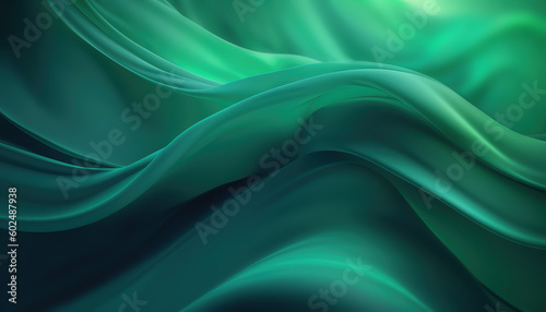 3D Emerald Color Silk