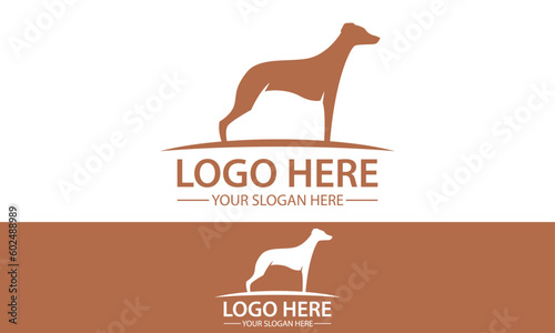 Brown Color Brave Dog Logo Design