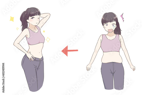 きれいなお姉さんのダイエットビフォーアフター