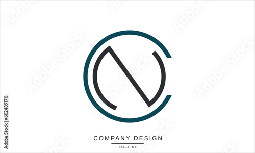 CN, NC, Abstract Letters Logo Monogram