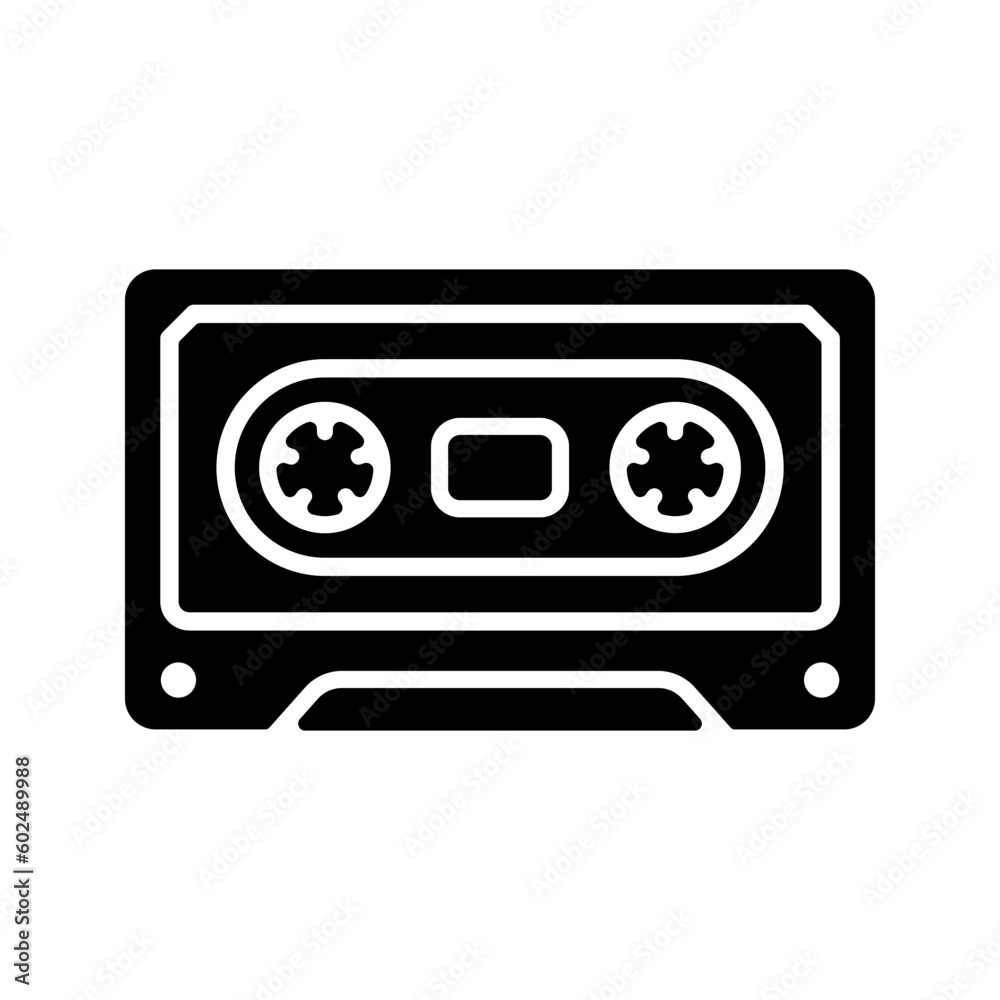 Cassette icon. sign for mobile concept and web design. vector illustration Cassette icon. sign for mobile concept and web design. vector illustration