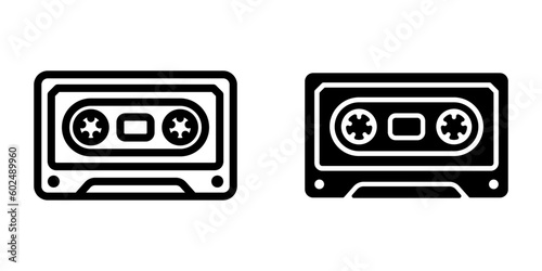 Cassette icon. sign for mobile concept and web design. vector illustration