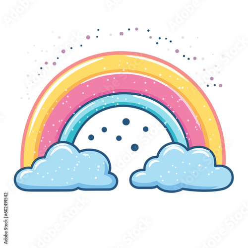 rainbow and clouds in the sky set 11
