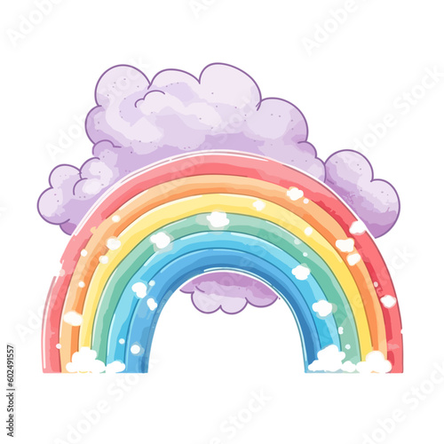 rainbow and clouds in the sky set 8