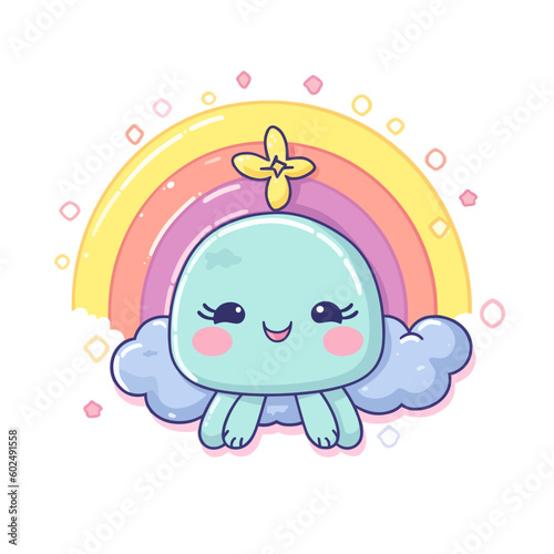rainbow and clouds in the sky set 9