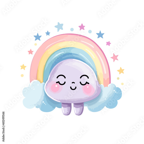 rainbow and clouds in the sky set 7