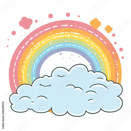 rainbow and clouds in the sky set 1