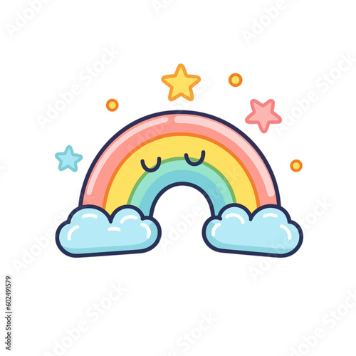 rainbow and clouds in the sky set 2