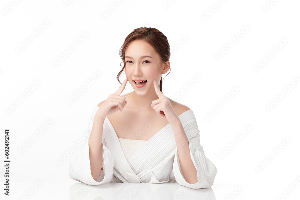Beautiful young asian woman with clean fresh skin on white background, Face care, Facial treatment, Cosmetology, beauty and spa, Asian women portrait. Beautiful young asian woman with clean fresh skin on white background, Face care, Facial treatment, Cosmetology, beauty and spa, Asian women portrait.