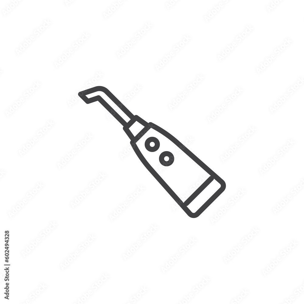 Oral irrigator line icon Oral irrigator line icon