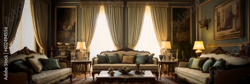 a living room with two couches and a coffee table