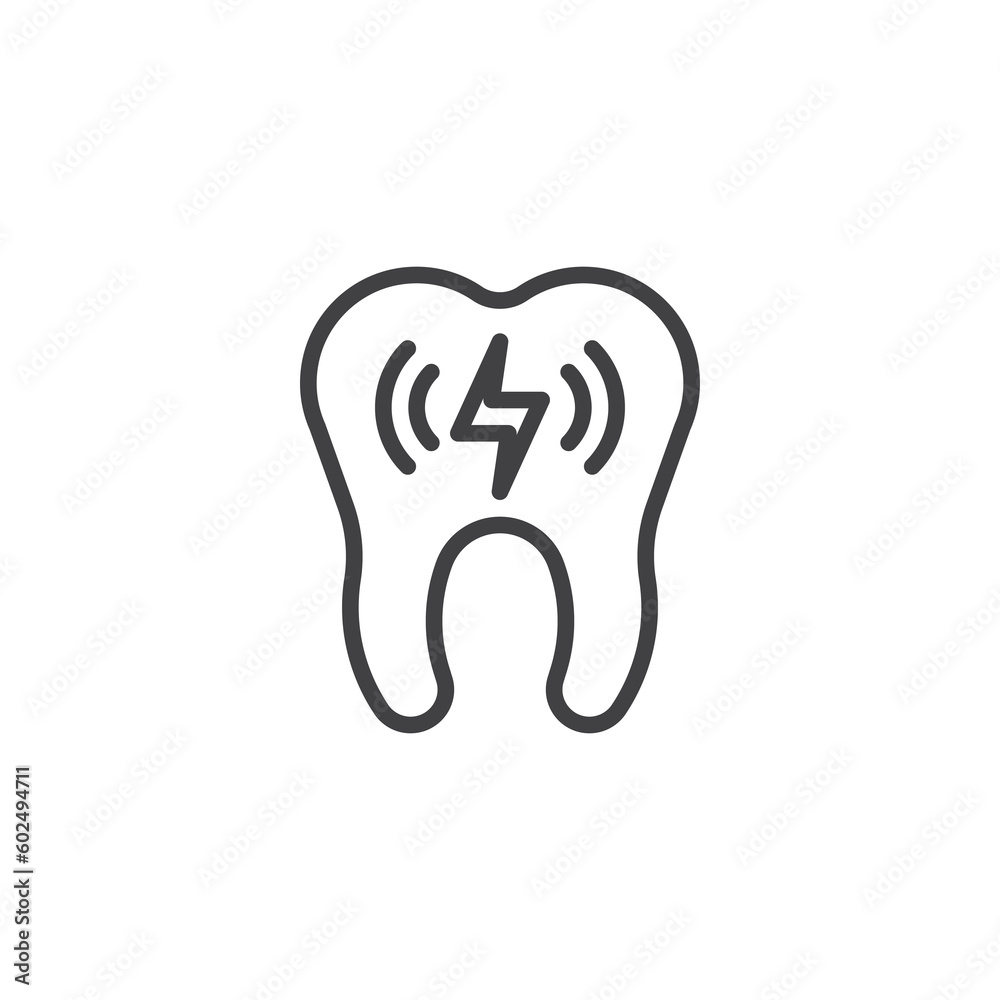 Obraz premium Toothache line icon