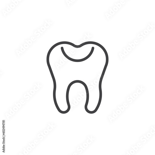 Tooth fillings line icon