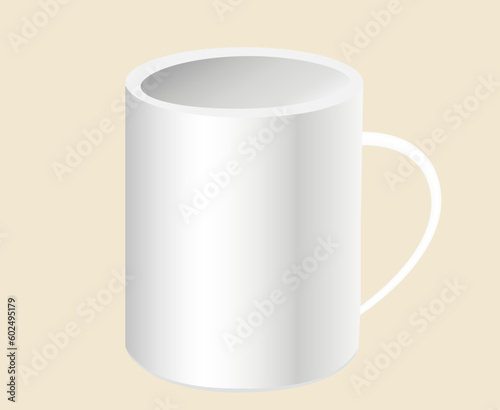 white cup isolated on white vector