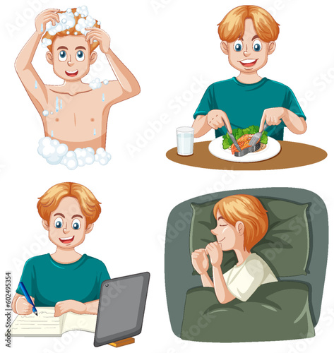 Daily Routine of a Teenage Boy