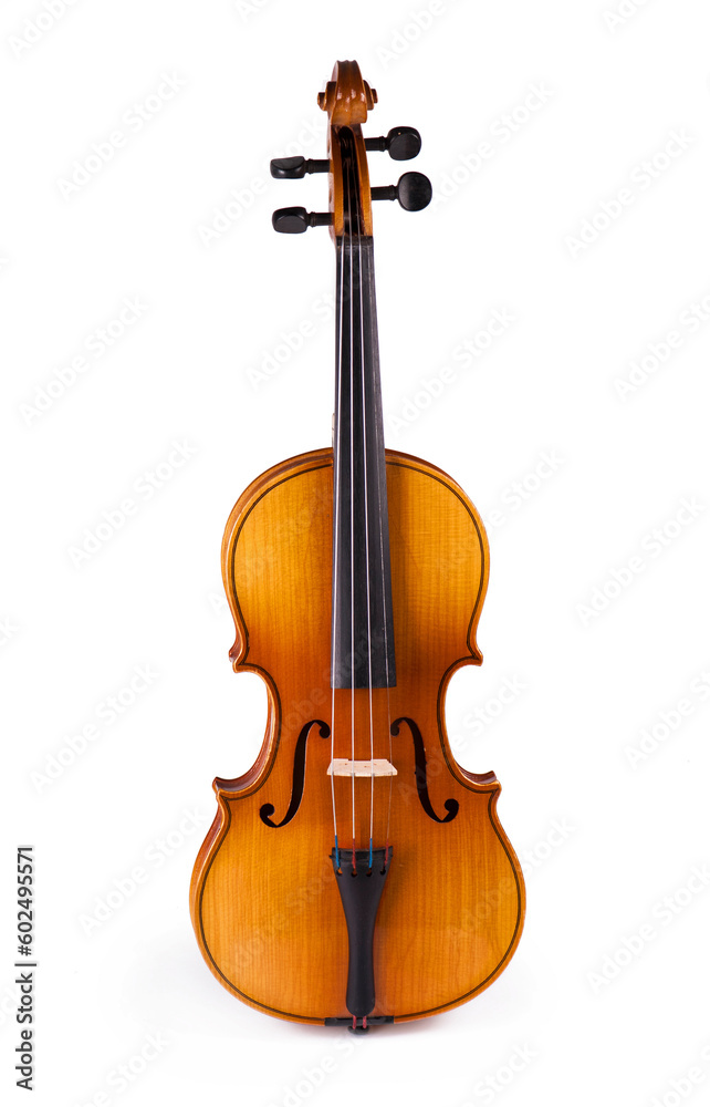 Violin isolated on white background, a symbol of classical music Violin isolated on white background, a symbol of classical music