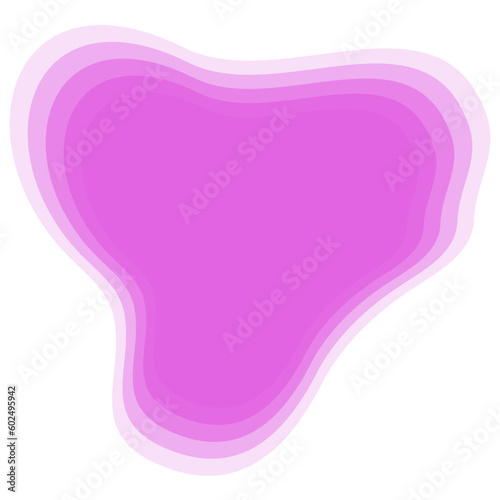Blur Multi Layers Irregular Freeform Organic Shape