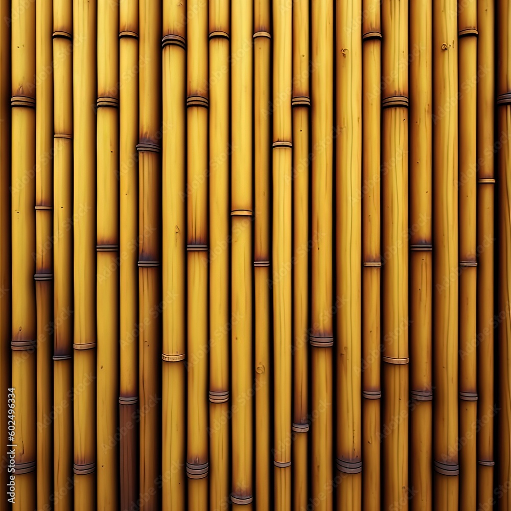 Naklejka premium bamboo wall background. 3d illustration. Can be used as background
