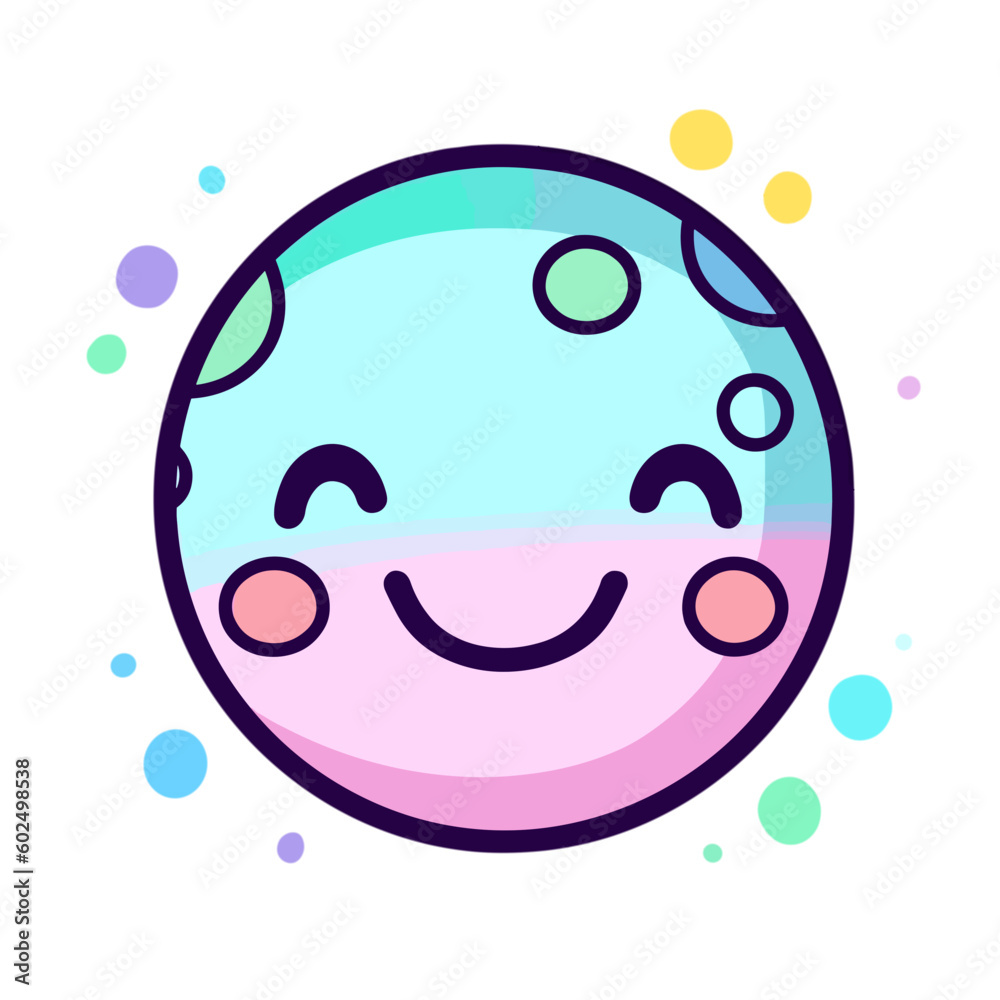 Fototapeta premium pastel smiley smiling face type 7