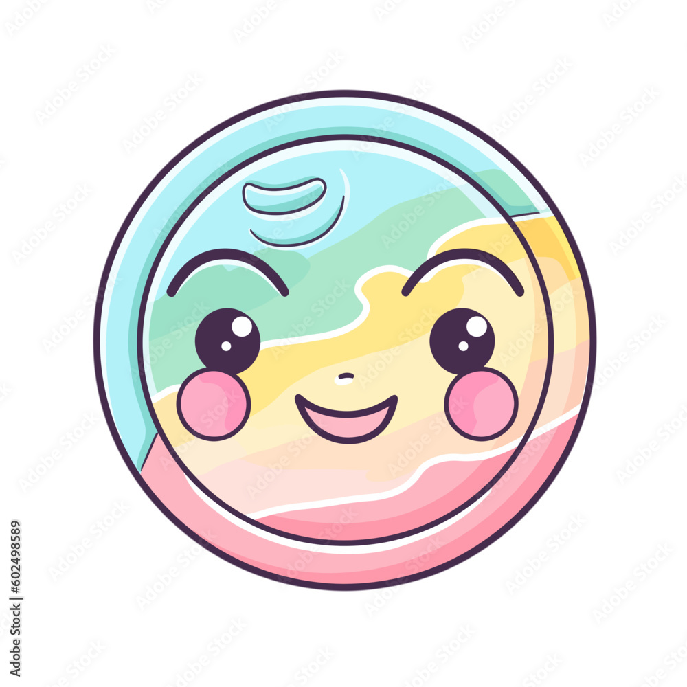 Fototapeta premium pastel smiley smiling face type 2