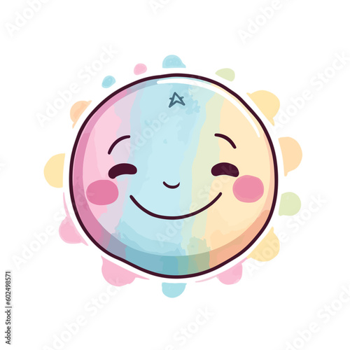 pastel smiley smiling face type 1