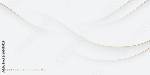 White abstract background with golden lines