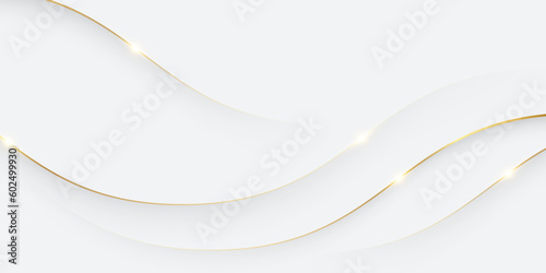 White abstract background with golden lines