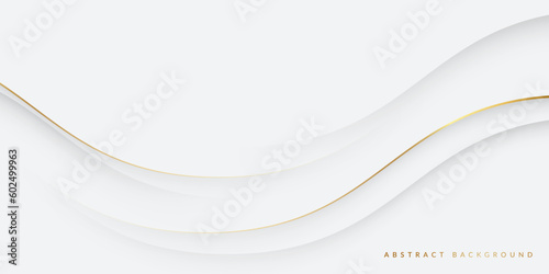 White abstract background with golden lines