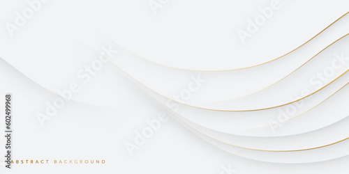 White background with golden lines photo