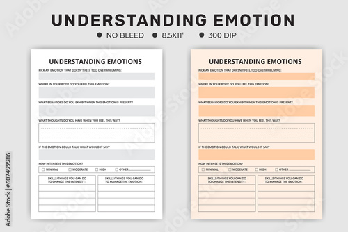 Understanding Emotion Logbook Planner Or Kdp Interior.
