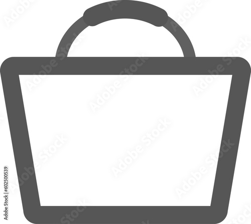 白いカバンのシンプルなイラストアイコン