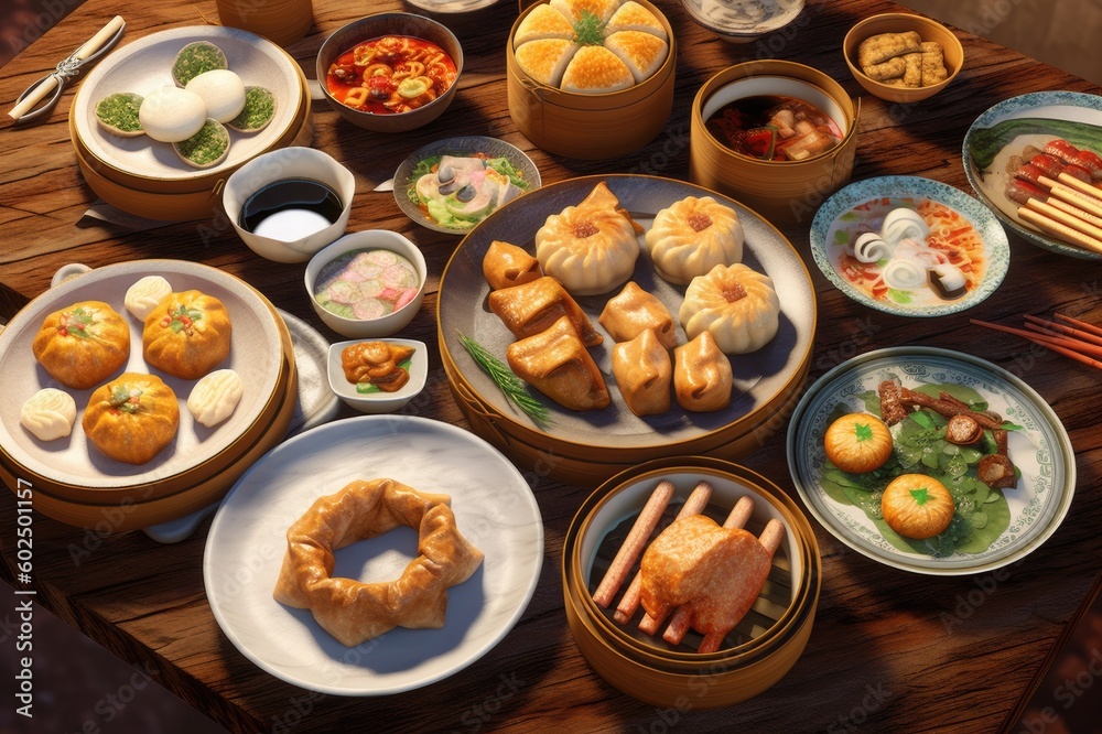 Chinese Dim Sum Meal Background Image Chinese Dim Sum Meal Background Image