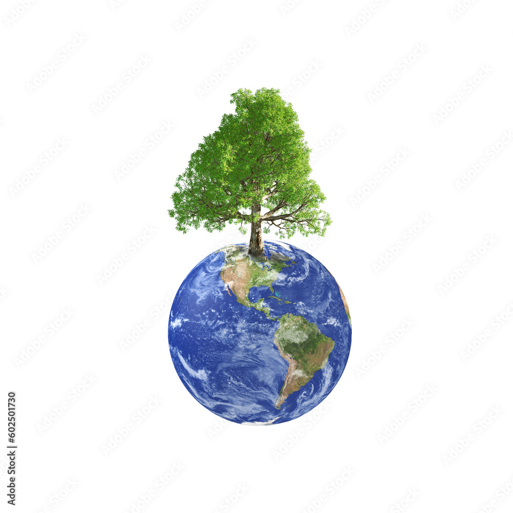 Earth Globe and Tree. Tree growing on earth globe Earth Globe and Tree. Tree growing on earth globe