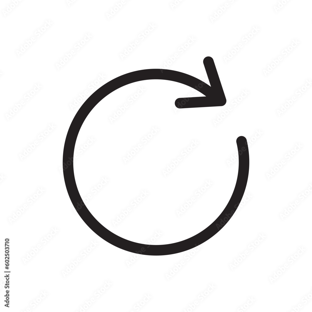 Reboot icon vector design illustration Reboot icon vector design illustration