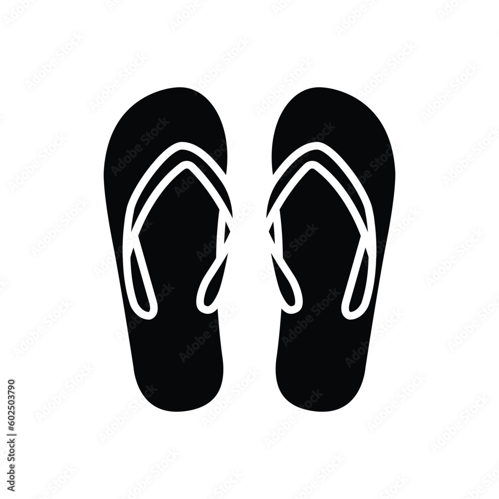 flip flop icon vector design template in white background flip flop icon vector design template in white background
