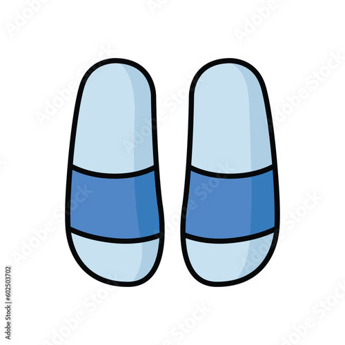 flip flop icon vector design template in white background