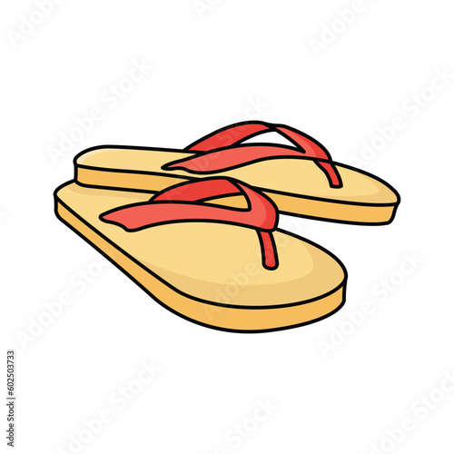flip flop icon vector design template in white background