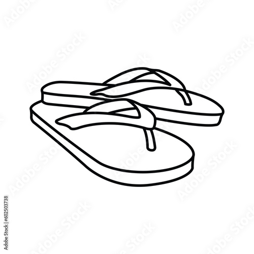 flip flop icon vector design template in white background