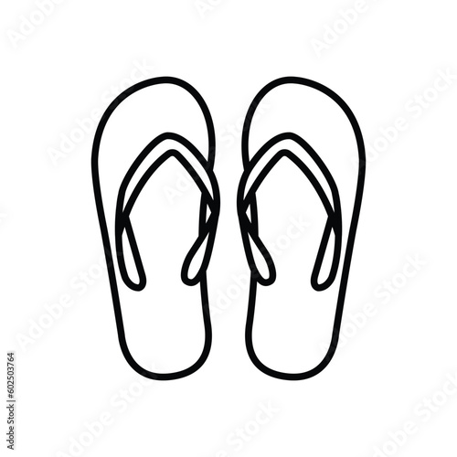 flip flop icon vector design template in white background