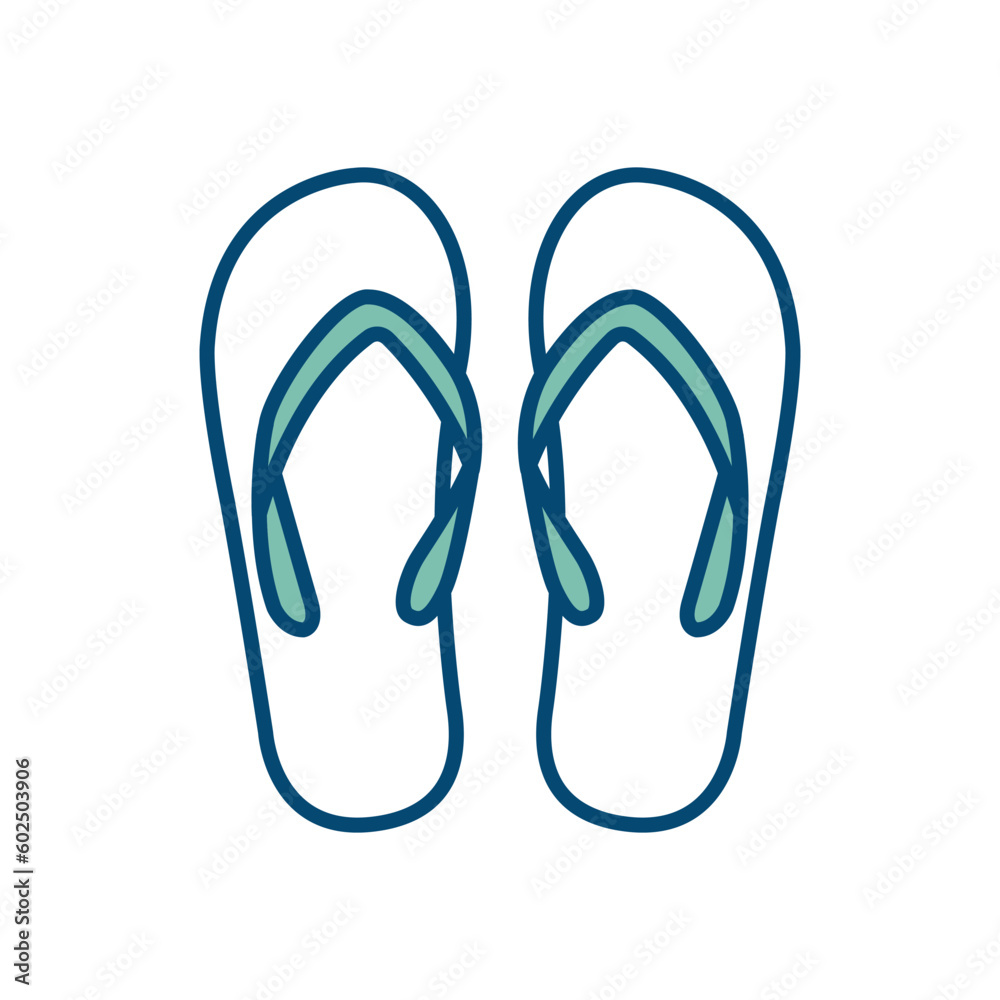 flip flop icon vector design template in white background flip flop icon vector design template in white background