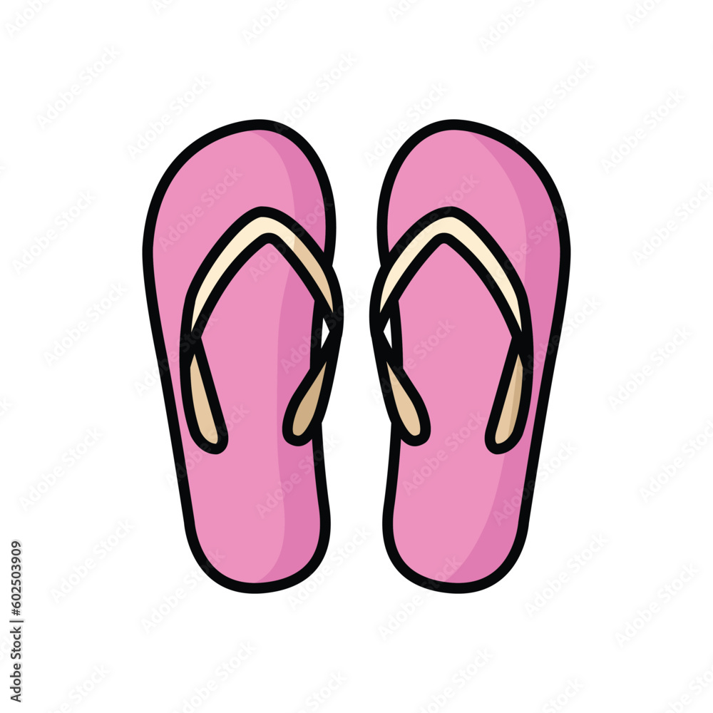 flip flop icon vector design template in white background flip flop icon vector design template in white background