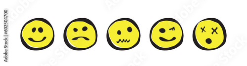 set of funny emoticons 