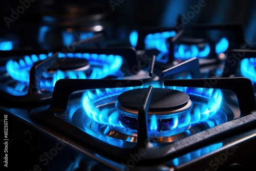 close up of gas stove