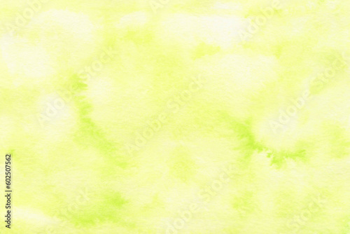 Yellow green, watercolor, abstract background with gradient and blur for design and poster with place for text. Drawn by hand. Business card template. photo